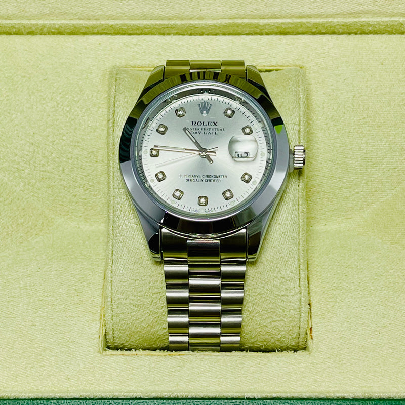 Rolex Submariner SILVER Stainless Steel Men’s Watch – Classic Full Steel Edition | Oyster Perpetual Date | Water Resistance |Quartz movement Luxury Timepiece