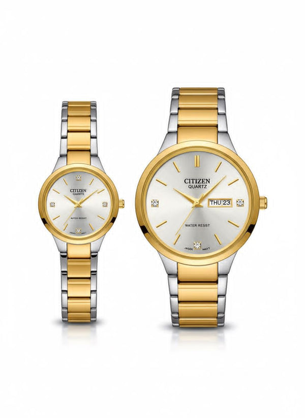Citizen Gold Couple Watch With Box & Handcarry