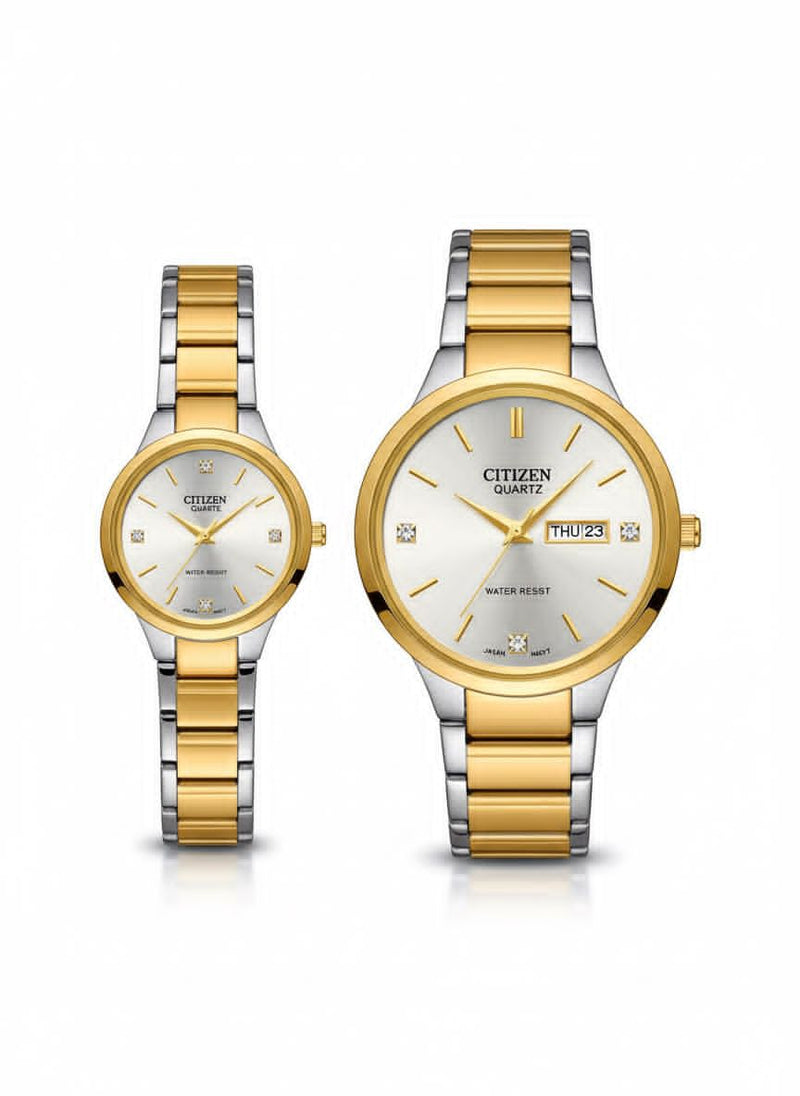 Citizen Gold Couple Watch With Box & Handcarry
