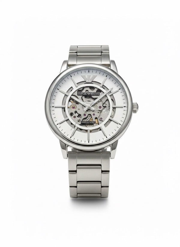 Emporio Armani Skeleton Automatic Watch for Men With Box & Handcarry