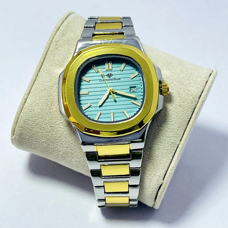 Limited Edition TIFFANY Dial Men's Watch – Two-Tone Gold & Silver Bracelet _Mineral Glass _Superlative Finish