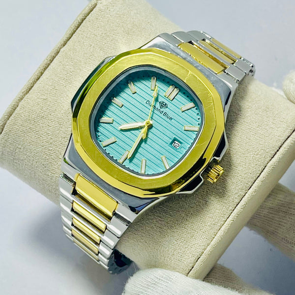 Limited Edition TIFFANY Dial Men's Watch – Two-Tone Gold & Silver Bracelet _Mineral Glass _Superlative Finish