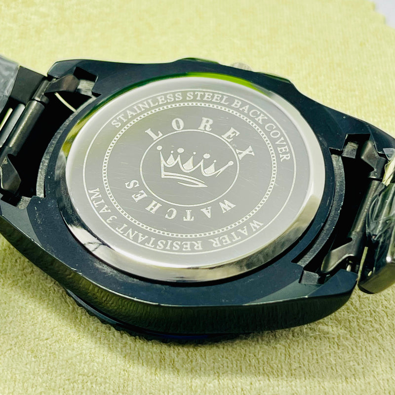 Submariner Black Dial Men's Watch – BLACK Bracelet | Oyster Perpetual Date | Water Resistance | Quartz Movement