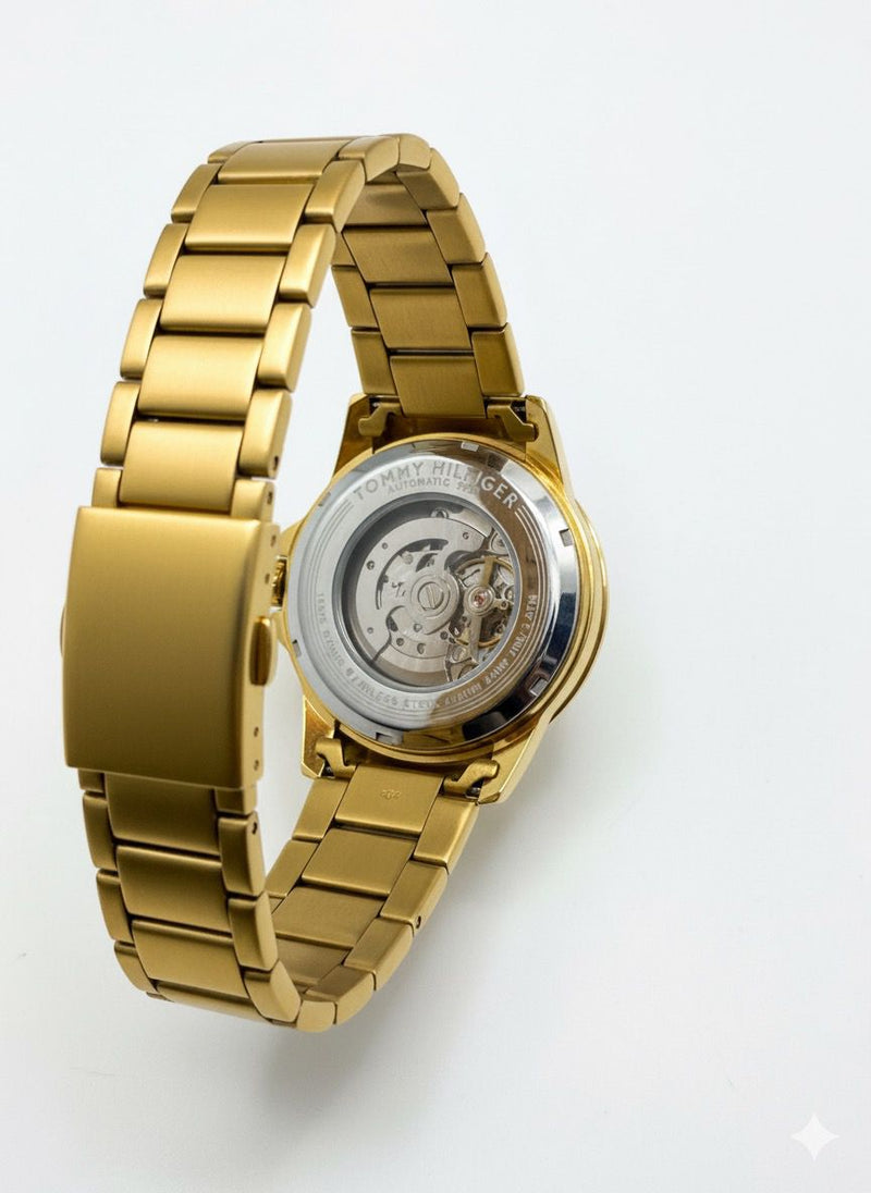 Tommy Hilfiger  Skeleton Automatic Watch For Men Wth Box & Handcarry