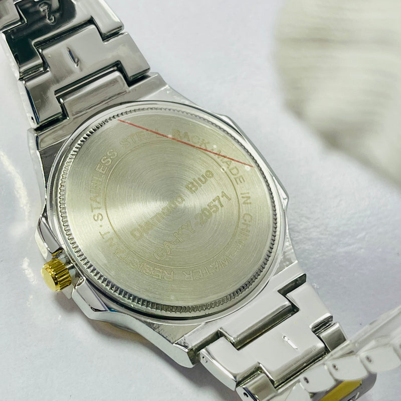 Limited Edition White Dial Men's Watch – Two-Tone Gold & Silver Bracelet _Mineral Glass _Superlative Finish
