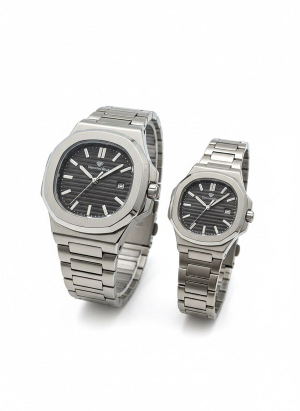 Diamond Blue Couple Watch