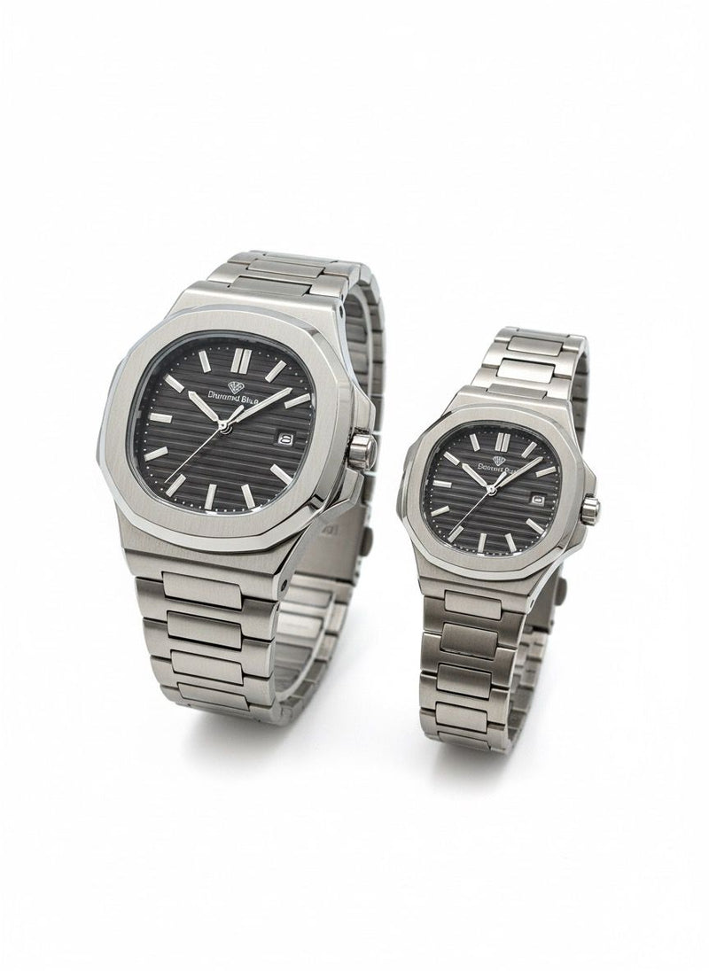 Diamond Blue Couple Watch