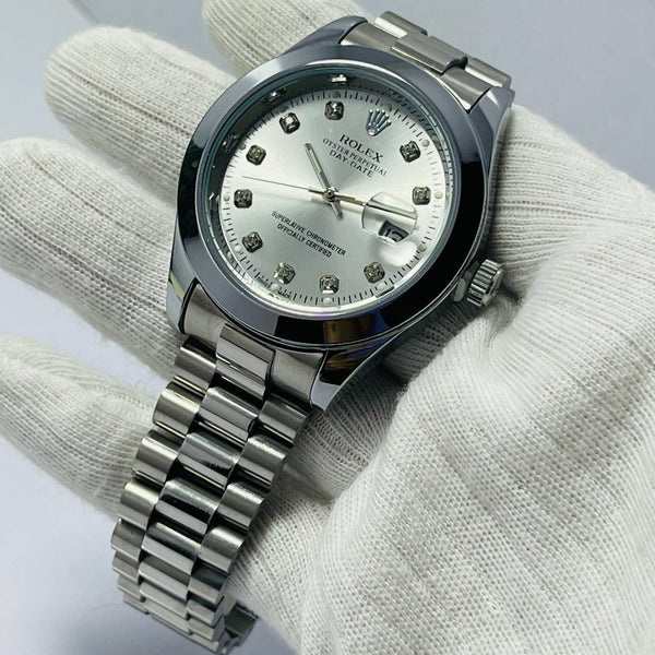 Rolex Submariner SILVER Stainless Steel Men’s Watch – Classic Full Steel Edition | Oyster Perpetual Date | Water Resistance |Quartz movement Luxury Timepiece