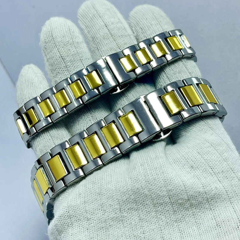 Limited Edition BLACK Dial Couple Watch – Two-Tone Gold & Silver Bracelet _Mineral Glass _Superlative Finish