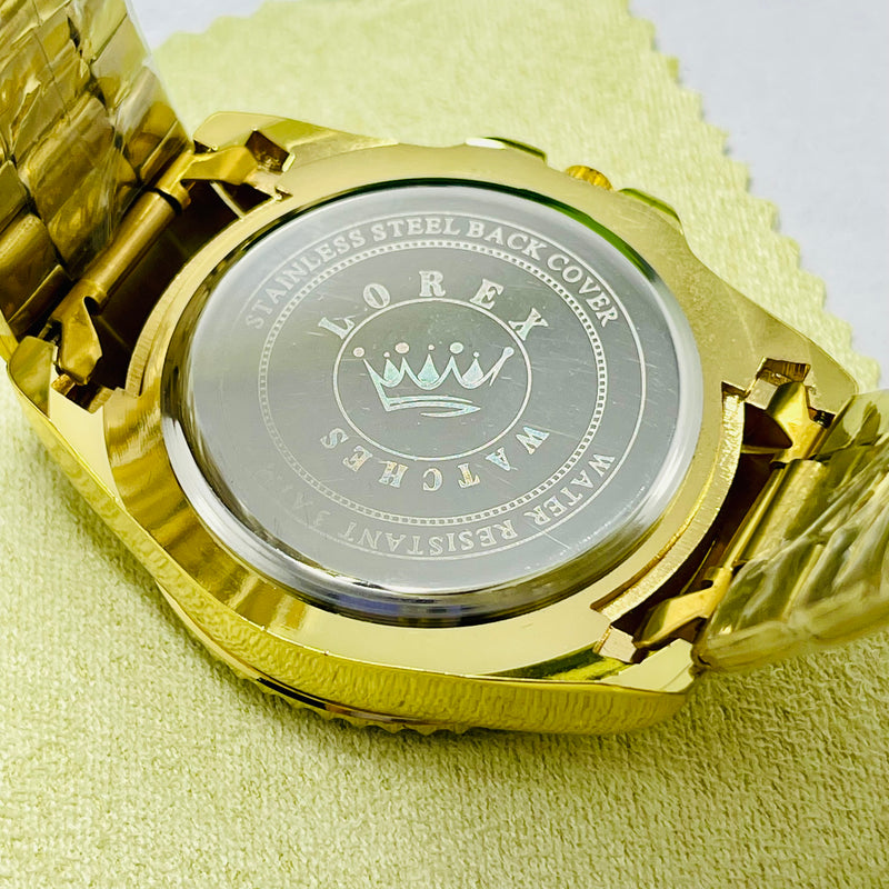 Submariner Black Dial Men's Watch – Two-Tone Gold Bracelet | Oyster Perpetual Date | Water Resistance | Quartz Movement
