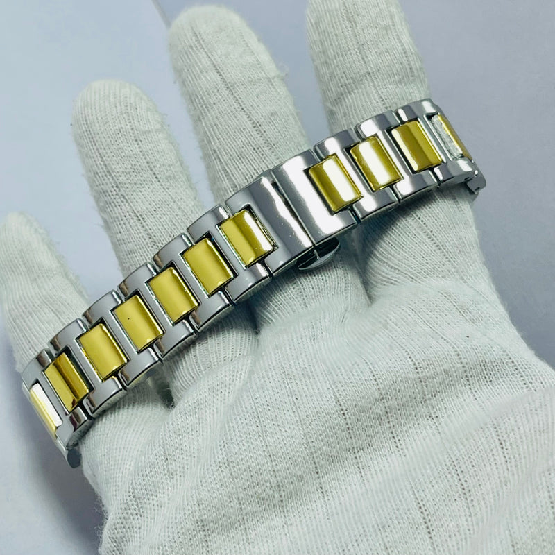 Limited Edition White Dial Men's Watch – Two-Tone Gold & Silver Bracelet _Mineral Glass _Superlative Finish
