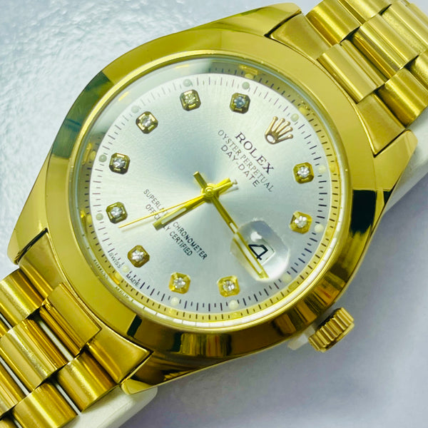 Rolex Submariner Golden Stainless Steel Men’s Watch – Classic Full Steel Edition | Oyster Perpetual Date | Waterproof 1000ft |Quartz movement  Luxury Timepiece