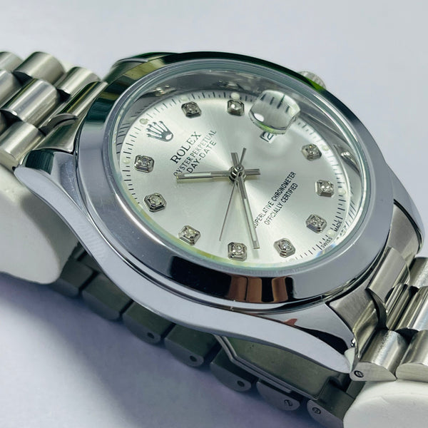 Rolex Submariner SILVER Stainless Steel Men’s Watch – Classic Full Steel Edition | Oyster Perpetual Date | Water Resistance |Quartz movement Luxury Timepiece