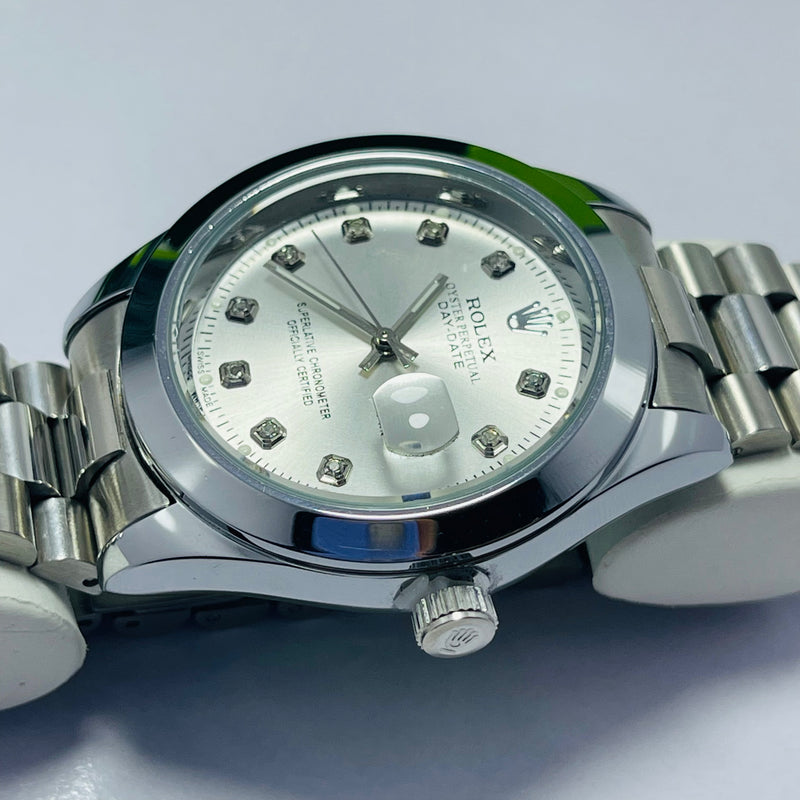 Rolex Submariner SILVER Stainless Steel Men’s Watch – Classic Full Steel Edition | Oyster Perpetual Date | Water Resistance |Quartz movement Luxury Timepiece