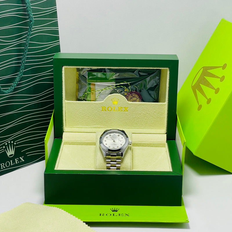 Rolex Submariner SILVER Stainless Steel Men’s Watch – Classic Full Steel Edition | Oyster Perpetual Date | Water Resistance |Quartz movement Luxury Timepiece