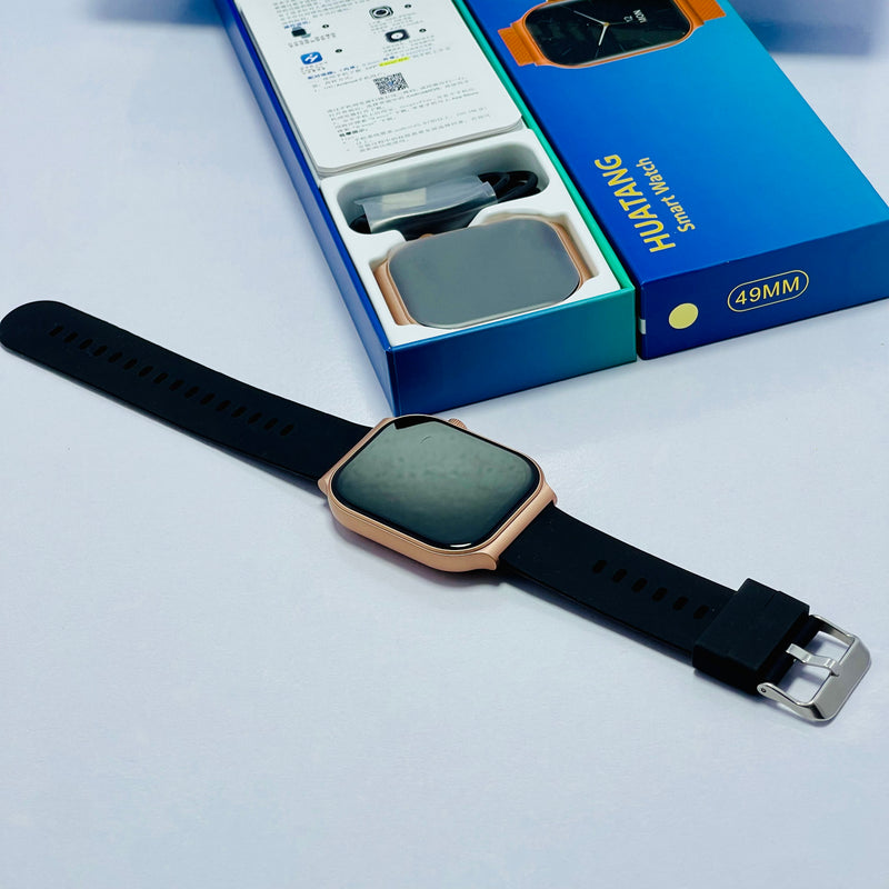 Smart Watch for Men & Women – 1.9” Full Touch HD Display, Gold Alloy Case, Fitness Tracker with Heart Rate, Sleep Monitor, Weather, and Multi-Sport Modes – iOS & Android Compatible