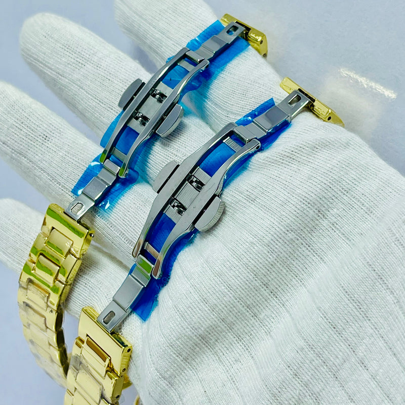 Limited Edition Golden Dial Couple Watch – Golden  Bracelet _Mineral Glass _Superlative Finish