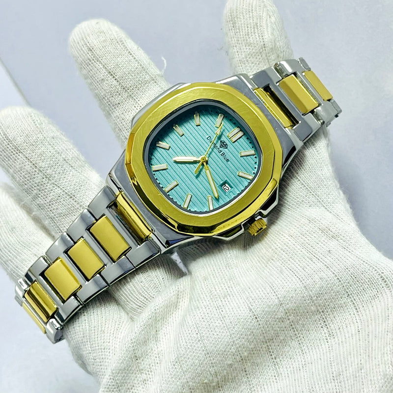 Limited Edition TIFFANY Dial Men's Watch – Two-Tone Gold & Silver Bracelet _Mineral Glass _Superlative Finish
