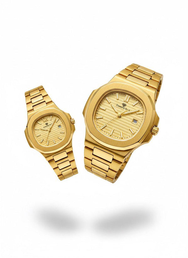 Diamond Blue Couple Watch