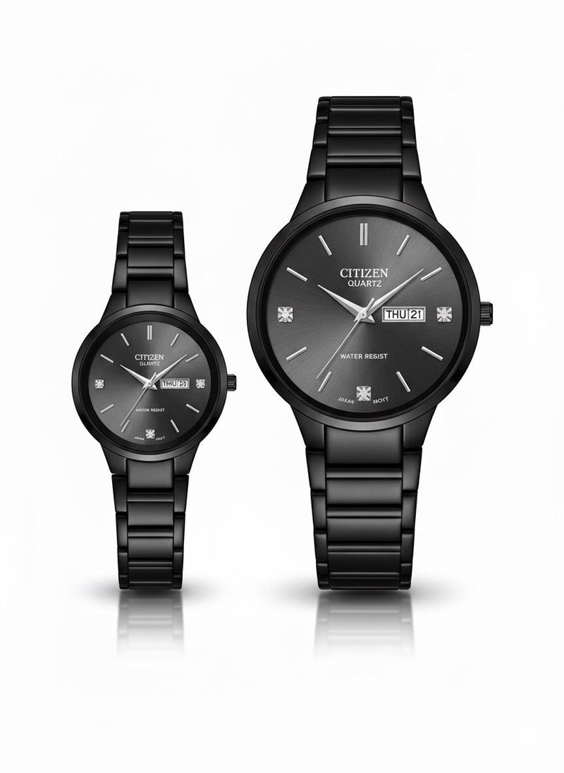 Citizen Quartz Couple Watch With Box & Handcarry