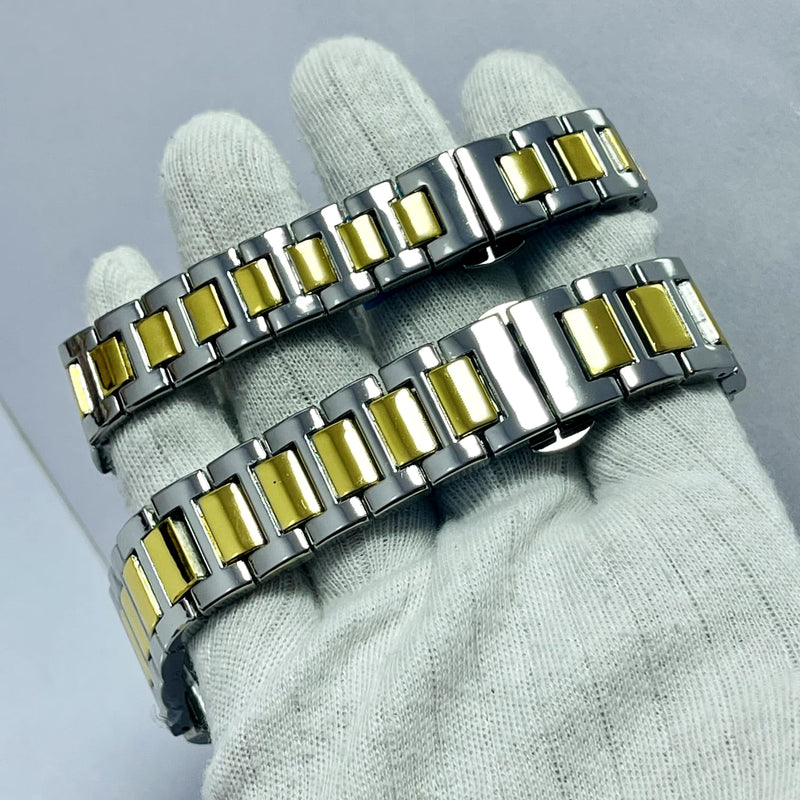 Limited Edition White Dial Couple Watch – Two-Tone Gold & Silver Bracelet _Mineral Glass _Superlative Finish